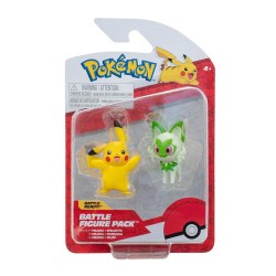 Jazwares - Battle 2'li Figür Seti Sprigatito Pikachu