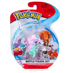 Jazwares - JAZWARES POKEMON BATTLE 3LU SET GALARIAN PONYTA VULPIX WOOLOO