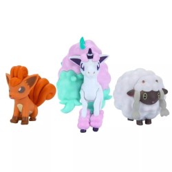 JAZWARES POKEMON BATTLE 3LU SET GALARIAN PONYTA VULPIX WOOLOO - Thumbnail