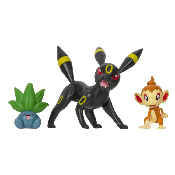 JAZWARES POKEMON BATTLE 3LU SET ODDISH UMBREON CHIMCHAR - Thumbnail