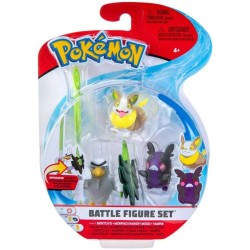 JAZWARES POKEMON BATTLE 3LU SET SIRFETCHD MORPEKO YAMPER - Thumbnail