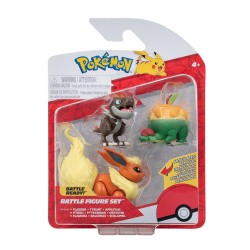 Jazwares - Battle 3'lü Figür Seti Appletun Tyrunt Flareon