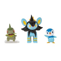 Battle 3'lü Figür Seti Axew Piplup Luxio - Thumbnail