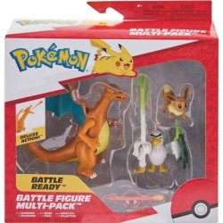 Jazwares Pokemon Battle 3'lü Figür Seti Eevee Sirfetch'd ve Charizard - Thumbnail