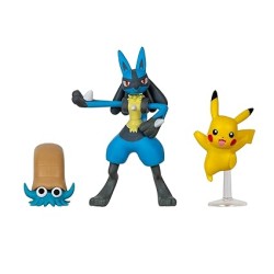 Battle 3'lü Figür Seti Omanyte Lucario Pikachu - Thumbnail