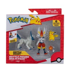 Jazwares Pokemon Battle 4'lü Figür Seti Absol Pikachu Cinderace ve Pirobut - Thumbnail