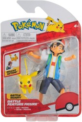 JAZWARES POKEMON AKSIYON FIGUR ASH VE PIKACHU - Thumbnail