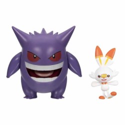 JAZWARES POKEMON BATTLE FIGURE 2LI SET GENGAR AND SCORBUNNY - Thumbnail