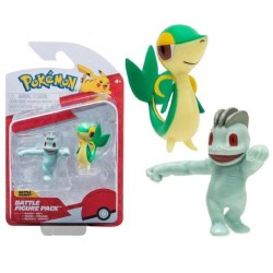 JAZWARES POKEMON BATTLE FIGURE MACHOP AND SNIVY - Thumbnail