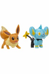 JAZWARES POKEMON BATTLE FIGURE EEVEE VE SHINX - Thumbnail