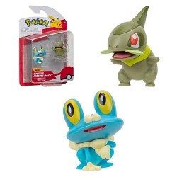 JAZWARES POKEMON BATTLE FIGURE FROAKIE VE AXEW - Thumbnail