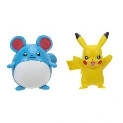 JAZWARES POKEMON BATTLE FIGUR PIKACHU MARILL - Thumbnail