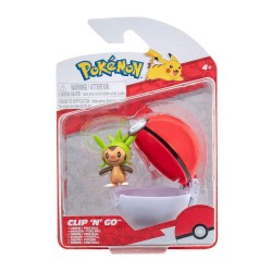 Jazwares - JAZWARES POKEMON CLIP N GO CHESPIN AND POKEBALL