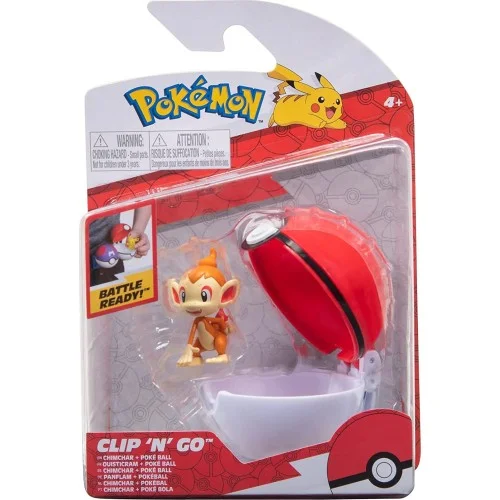 JAZWARES POKEMON CLIP N GO CHIMCHAR - Thumbnail