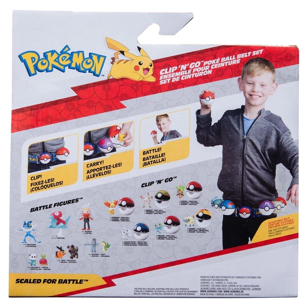 JAZWARES POKEMON CLIP N GO POKEBALL BELT SET PIPLUP AND DIVE BALL - Thumbnail