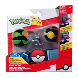 JAZWARES POKEMON CLIP N GO POKEBALL BELT SET SNEASEL AND DUSK BALL - Thumbnail