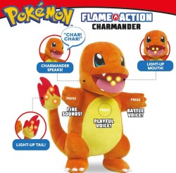 JAZWARES POKEMON CHARMANDER SESLI ISIKLI PELUS FIGUR - Thumbnail