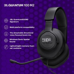 JBL Quantum 100M2 Kablolu Gaming Kulaklık Siyah - Thumbnail