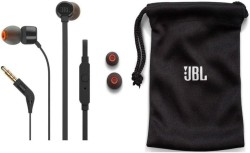 JBL T210 Siyah Kablolu Mikrofonlu Kulak İçi Kulaklık Siyah - Thumbnail