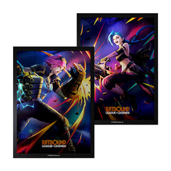 League of Legends - League of Legends Riftbound Vendetta Official Artt Sleeves 100'lü Vi vs Jinx