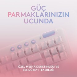 Logitech Aurora G713 Kablolu Tactile Ingilizce Q Oyuncu Klavyesi Beyaz 920-010422 - Thumbnail