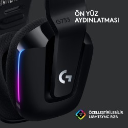 Logitech G G733 7.1 Surround Ses Gaming Kablosuz Kulak Üstü Kulaklık Siyah 981-000864 - Thumbnail