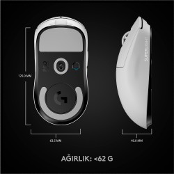 Logitech G Pro X Superlight Kablosuz Oyuncu Mouse 910-005943 - Thumbnail