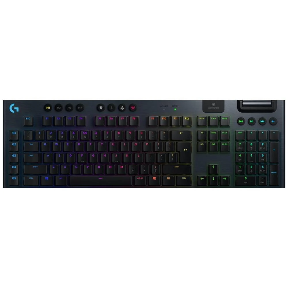 Logitech G915 Lightspeed Kablosuz RGB İngilizce Mekanik Klavye Siyah 920-009111 - Thumbnail