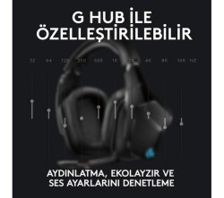 Logitech G935 Lightsync RGB 7.1 DTS Surround Kablosuz Oyuncu Kulaklığı 981-000744 - Thumbnail