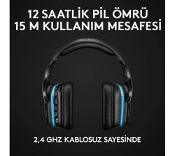 Logitech G935 Lightsync RGB 7.1 DTS Surround Kablosuz Oyuncu Kulaklığı 981-000744 - Thumbnail