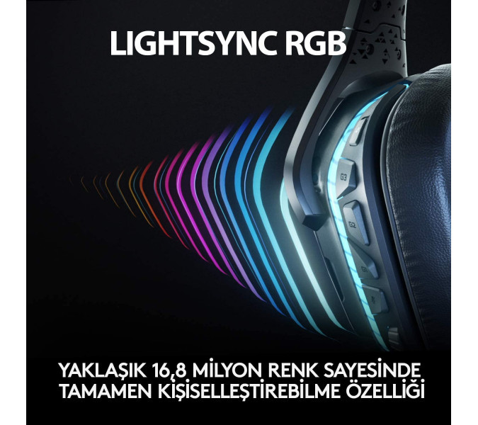 Logitech G935 Lightsync RGB 7.1 DTS Surround Kablosuz Oyuncu Kulaklığı