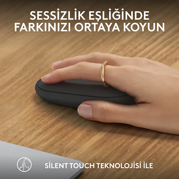 Logitech M350s Pebble 2 Kablosuz Mouse Grafit 910-007015 - Thumbnail