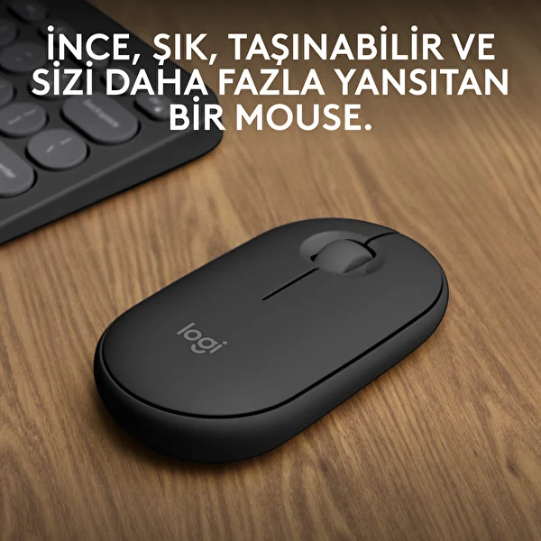 Logitech M350s Pebble 2 Kablosuz Mouse Grafit 910-007015 - Thumbnail