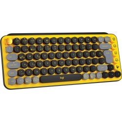 Logitech Pop Keys Blast Özelleştirilebilir Emoji Tuşlu Mekanik Kablosuz Klavye - Sarı&Siyah 920-010818 - Thumbnail