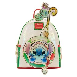 Loungefly Disney Stitch & Scrump Iridescent Holiday Ornament Mini Backpack - Thumbnail