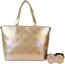 Loungefly Hello Sanrio 50th Anniversary Metallic Gold Tote Bag - Thumbnail