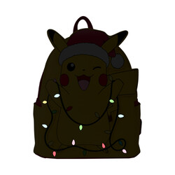 Loungefly Pokemon Santa Pikachu Christmas Lights Light Up Faux Leather Mini Backpack - Thumbnail