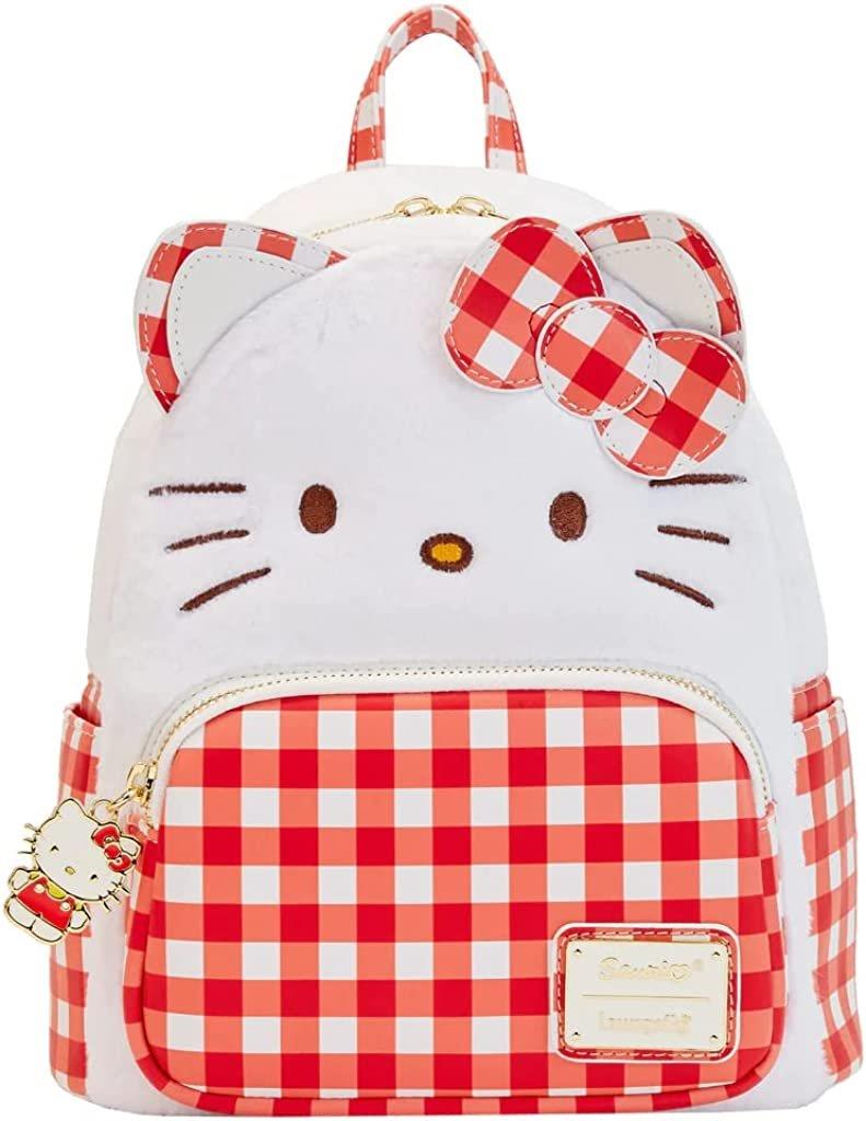 LOUNGEFLY SANRIO HELLO KITTY GINGHAM COSPLAY MINI BACKPACK