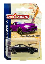 Majorette Japan Series Premium Cars Nissan Skyline GT-R R34 Purple - Thumbnail