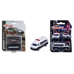 Garasi Drift Nissan Skyline GTR ve Majorette Japon Polis Arabası Hiace 1 64 Model Araç - Thumbnail