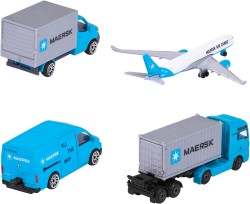 Majorette Maersk Logistics 4 Pieces Giftpack - Thumbnail