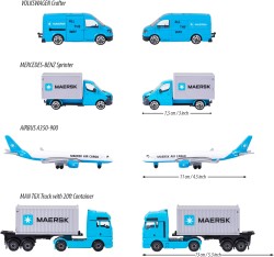 Majorette Maersk 4 Pieces Giftpack - Thumbnail