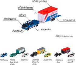 Majorette Race Trailer Set - Thumbnail