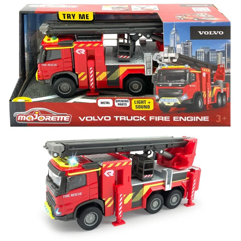 Majorette Volvo Truck Fire Engine - Thumbnail