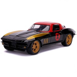 Jada Toys Marvel Black Widow 1966 Chevy Corvette 1 24 - Thumbnail