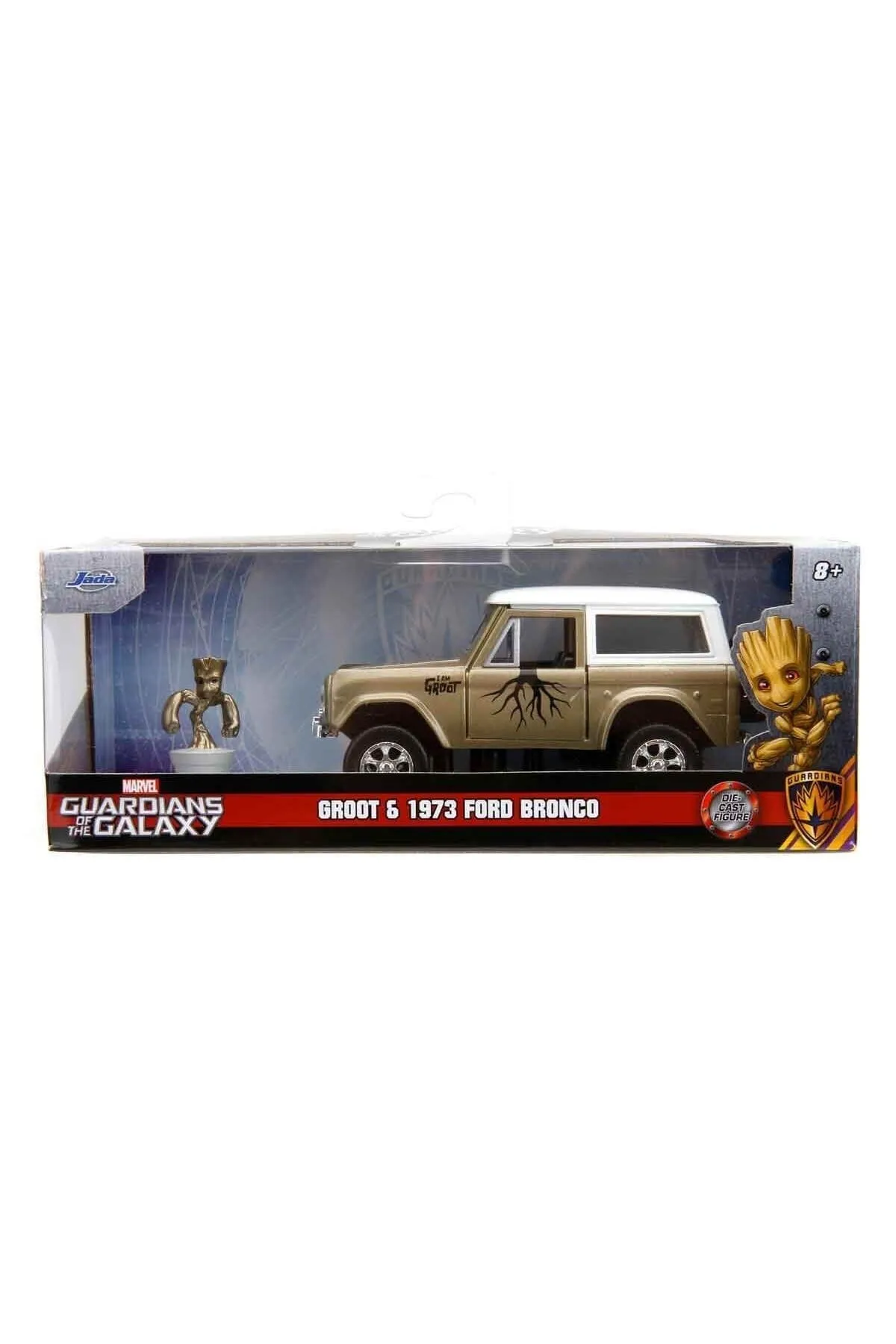 Jada Toys 1:32 Ölçekli Marvel Groot 1973 Ford Bronco - Thumbnail