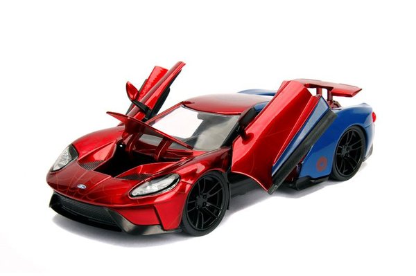 Marvel Spider-Man Black 1:16 2017 Ford GT RC Sports Car | Big - View #2