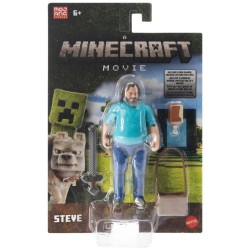 Mattel Minecraft Movie Steve Aksiyon Figürü - Thumbnail