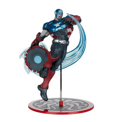 McFarlane Toys Marvel Rivals 1 10 Scale Collectible Figure Captain America - Thumbnail