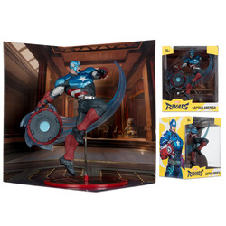 McFarlane Toys Marvel Rivals 1 10 Scale Collectible Figure Captain America - Thumbnail